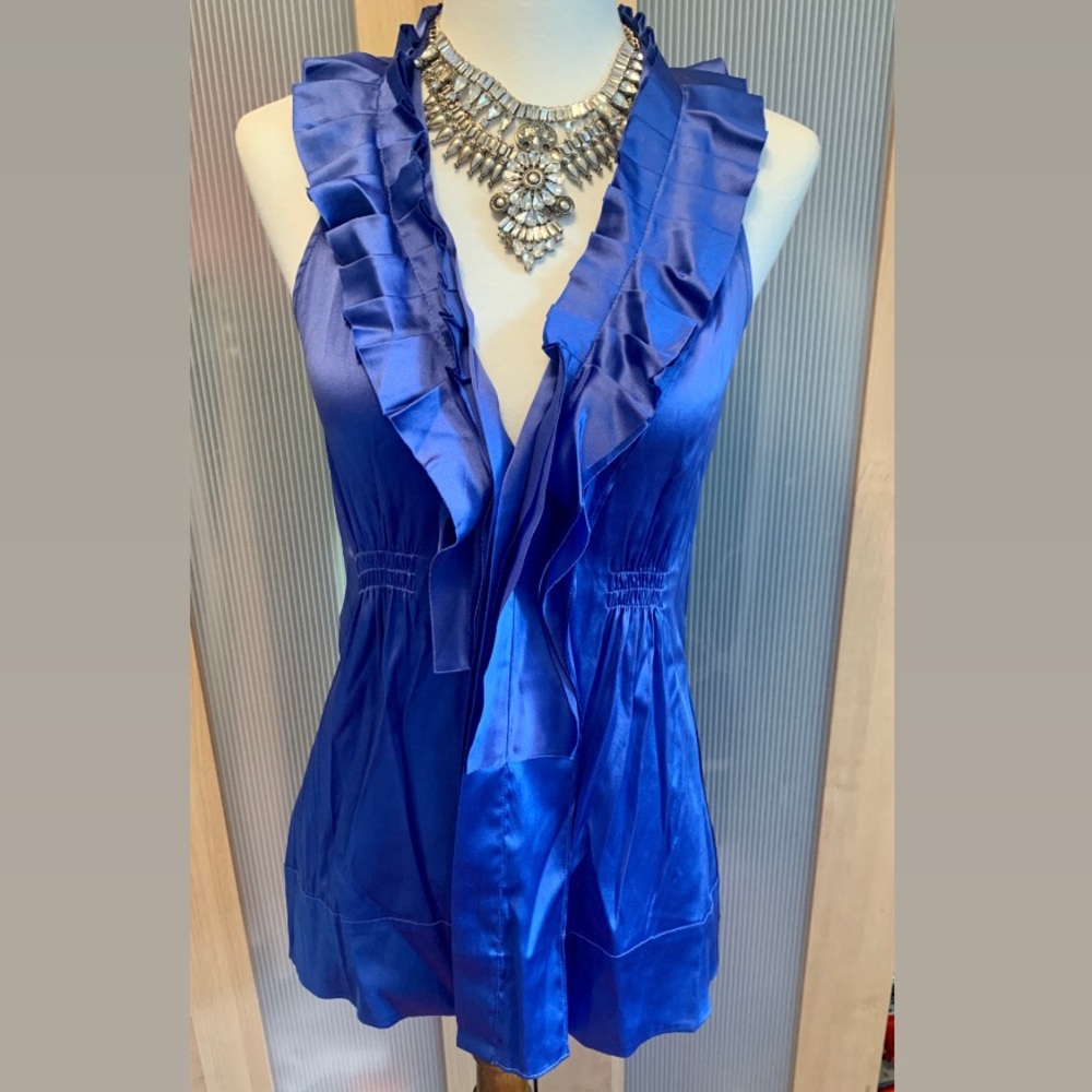 BCBG Max Azria silk top xs